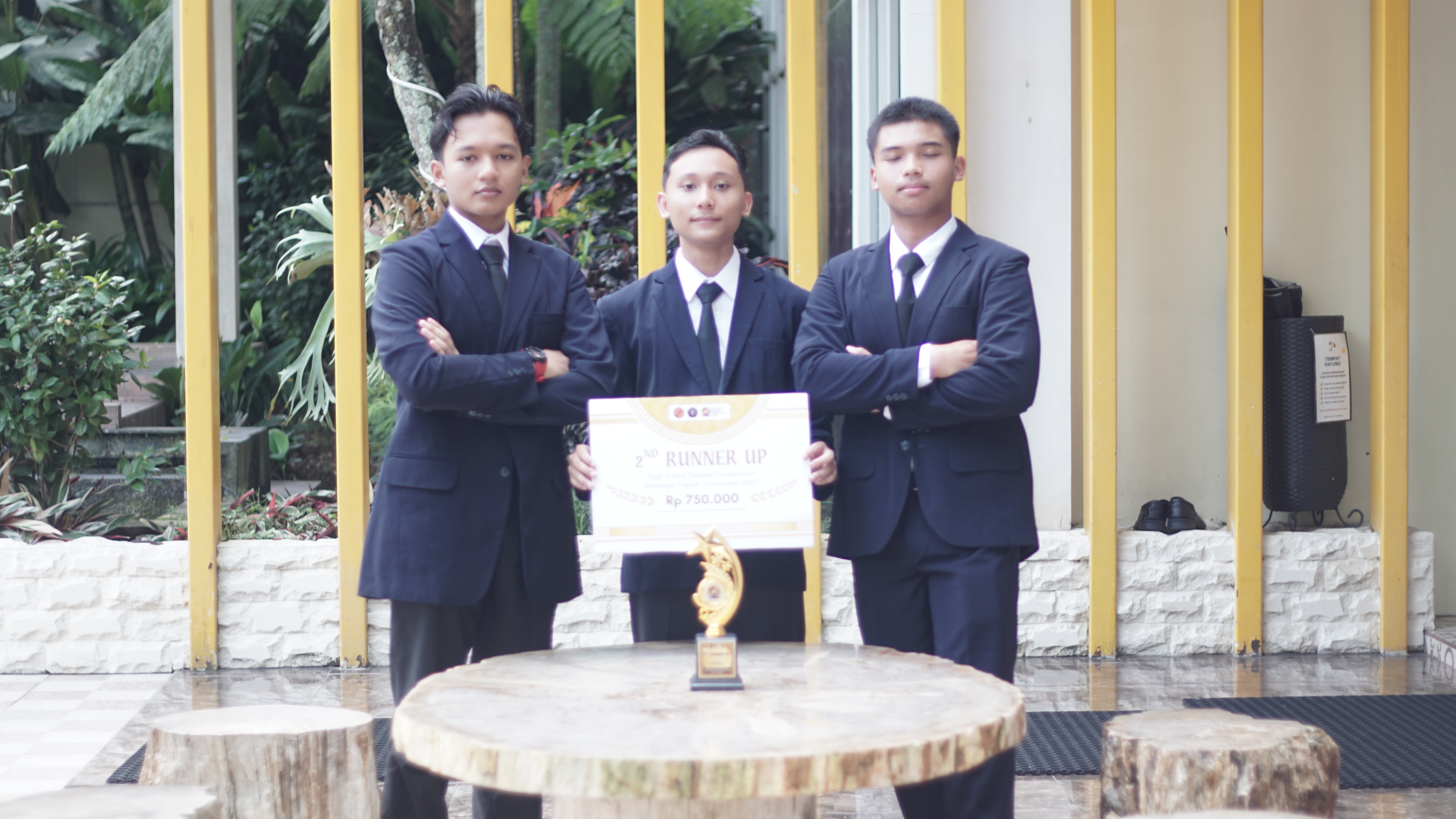 Beating 96 participants, the Thursina IIBS Team stands on the 2025 BET Champion Podium
